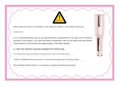 Wireless Automatic Hair Curler