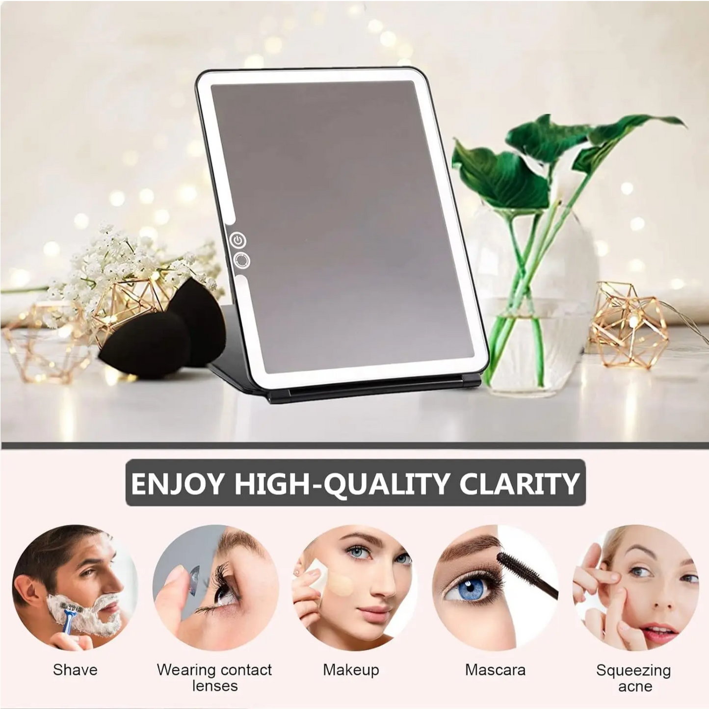 Multifunctional LED Makeup Mirror